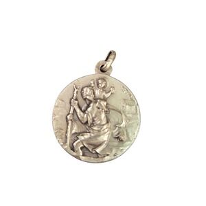 Vintage Catholic Saint Christopher & Pope Johannes XXIII Religious Medal